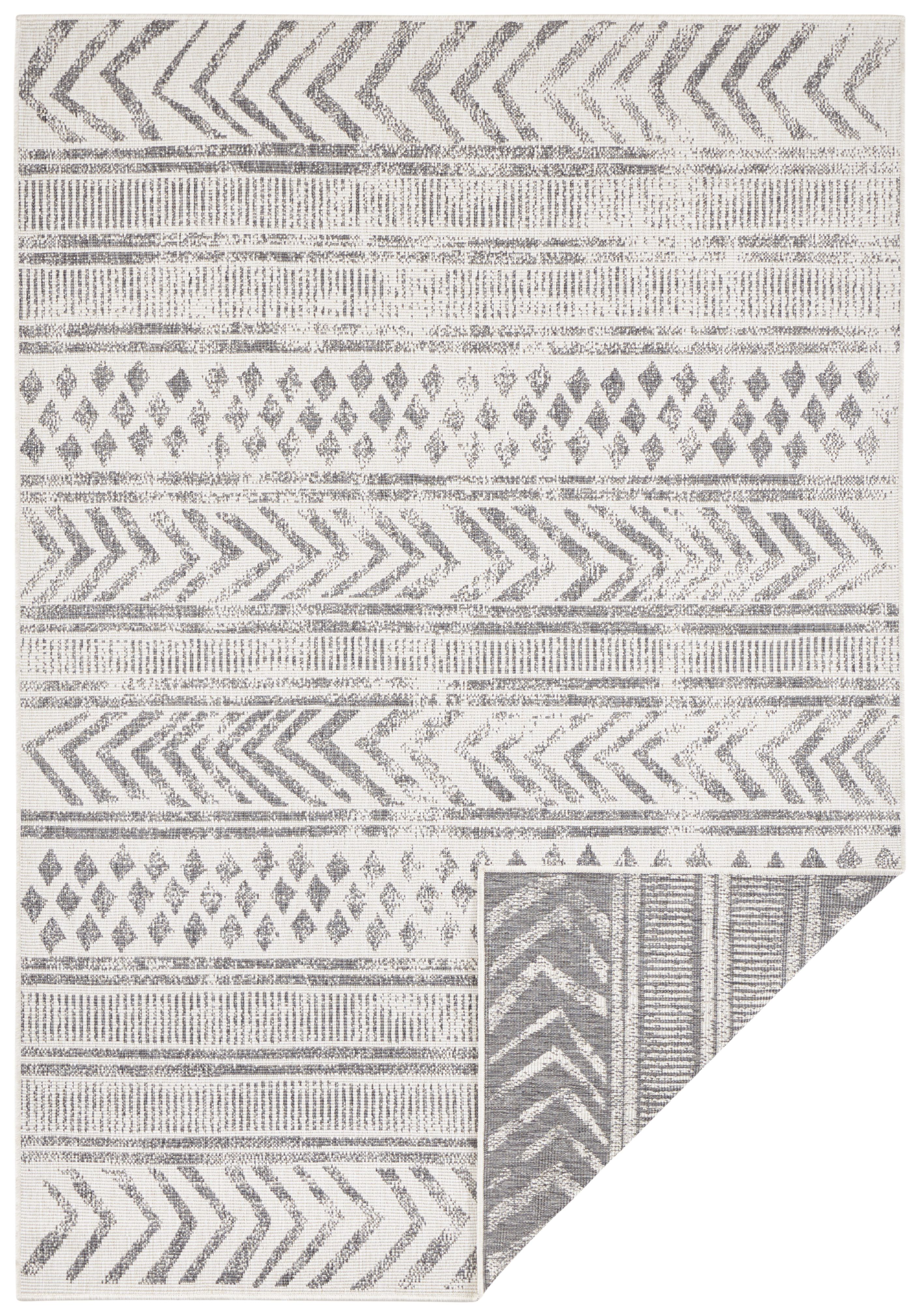 NORTHRUGS - Hanse Home koberce Kusový koberec Twin Supreme 103862 Biri Grey/Cream – na ven i na doma - 80x150 cm - Mujkoberec.cz