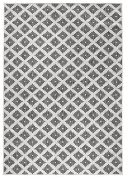 NORTHRUGS - Hanse Home koberce Kusový koberec Twin-Wendeteppiche 103126 grau creme – na ven i na doma - 80x150 cm - Mujkoberec.cz