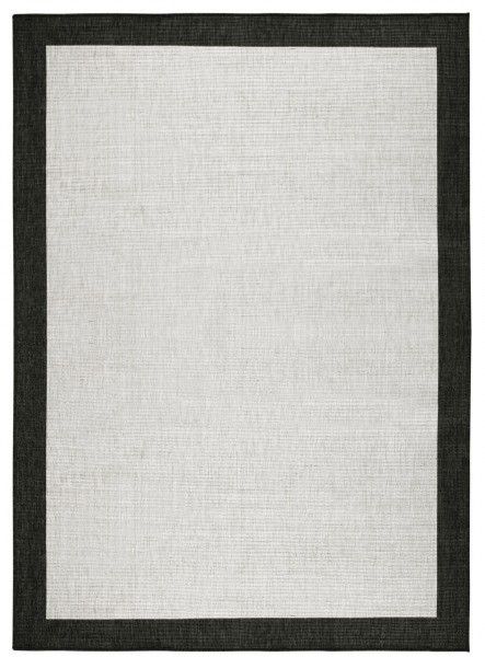 NORTHRUGS - Hanse Home koberce Kusový koberec Twin-Wendeteppiche 103105 creme schwarz – na ven i na doma - 80x150 cm - Mujkoberec.cz