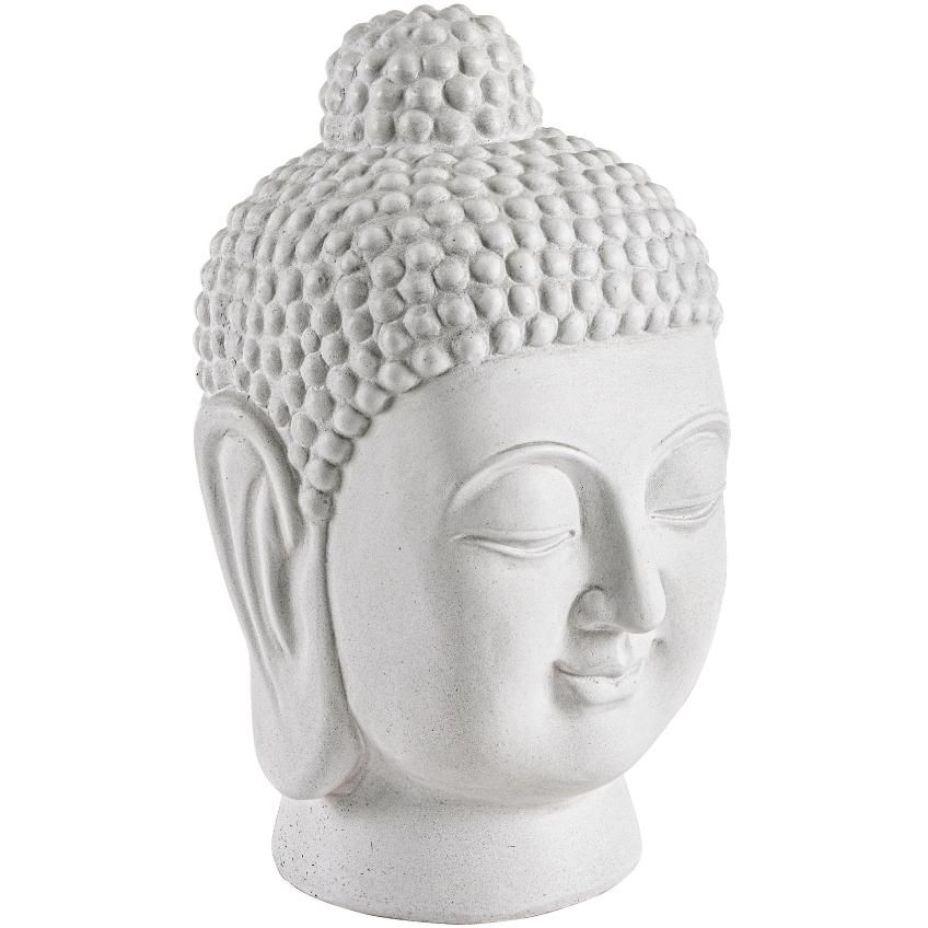 Bílá keramická dekorativní soška Bizzotto Buddha Head - Designovynabytek.cz