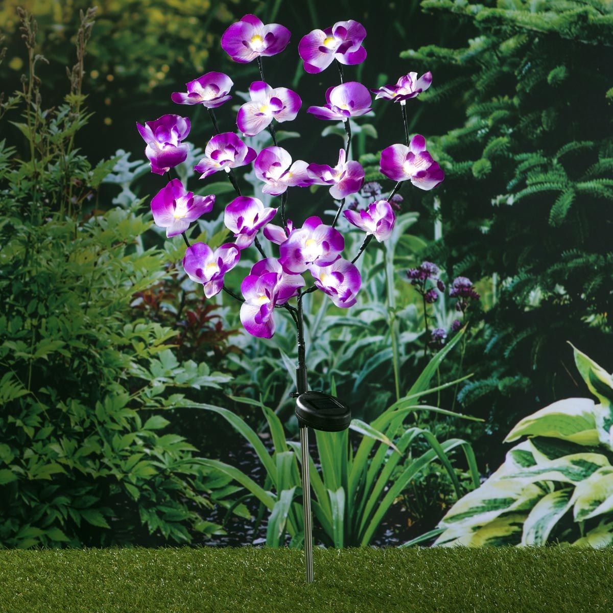 Haushalt international Solární zahradní zápich Orchidej - Velký Košík