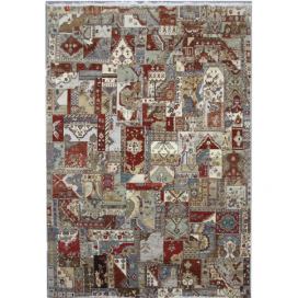 Diamond Carpets koberce Ručně vázaný kusový koberec Diamond DC-PATCH RED MULTI - 180x275 cm Mujkoberec.cz