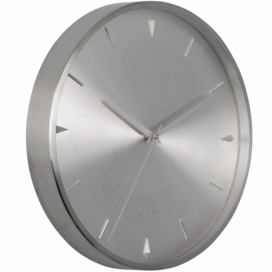 Time for home Stříbrné kovové nástěnné hodiny Liopé 30 cm