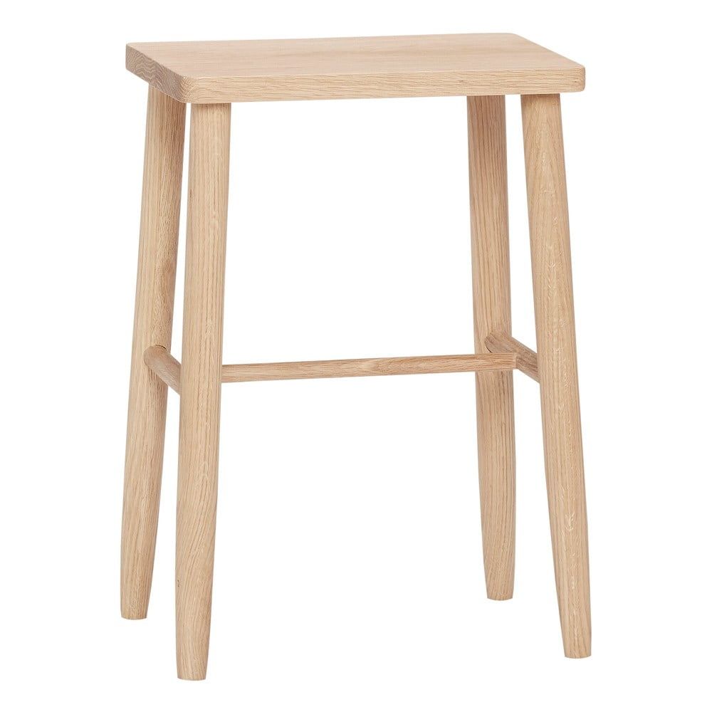 Barová židle z dubového dřeva Hübsch Folk, výška 52 cm - Bonami.cz