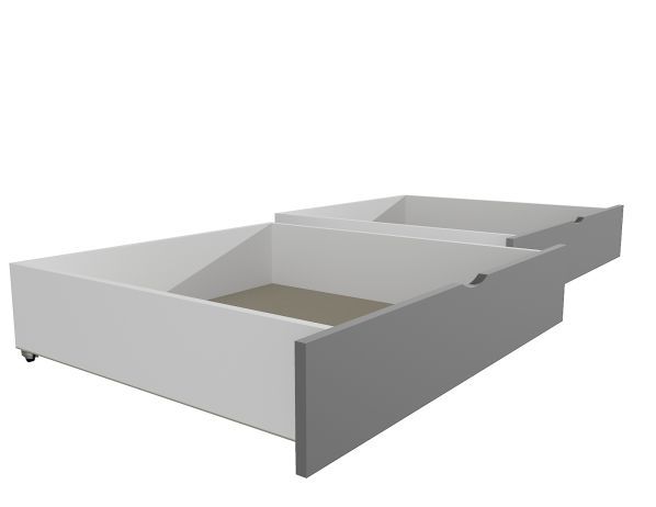 Úložné prostory 2ks šedá pro postel bez přistýlky - FORLIVING