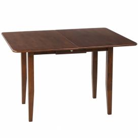 Rozkládací jídelní stůl 90/120 x 60 cm tmavé dřevo MASELA