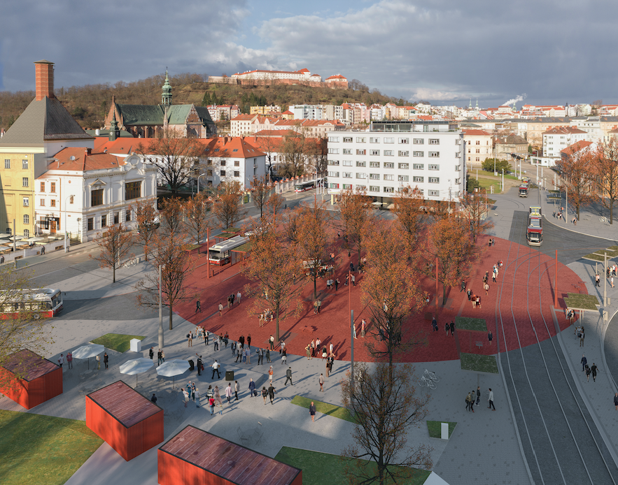 Mendlovo náměstí Brno - Skyworker - foto a video z dronu