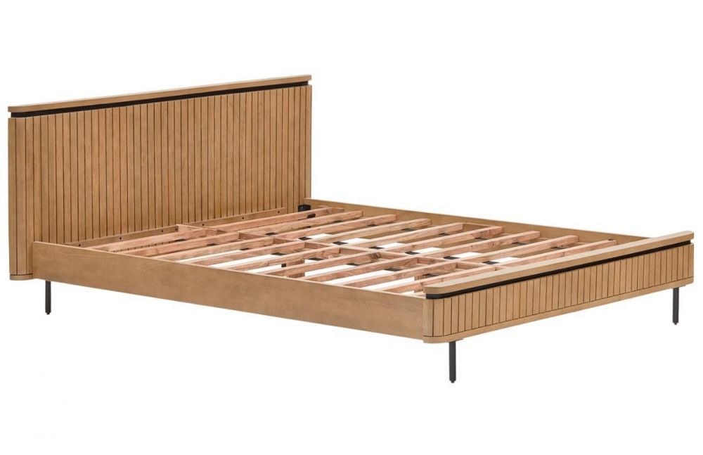 Dřevěná dvoulůžková postel Kave Home Licia 160 x 200 cm - Designovynabytek.cz