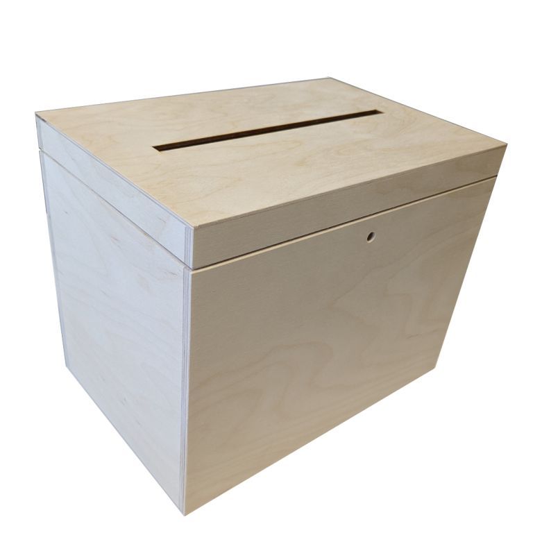   Dřevěný box na svatební dary a přání, velký, 30 x 24 x 20 cm\r\n - Kokiskashop.cz
