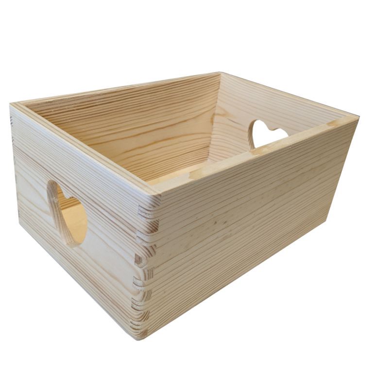   Dřevěný univerzální box SRDCE, 30 x 20 x 13 cm\r\n - Kokiskashop.cz