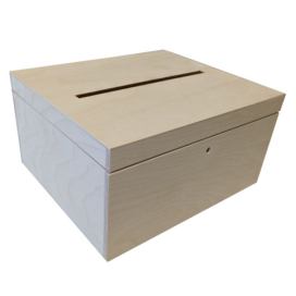   Dřevěný box na svatební dary a přání, střední, 29 x 15 x 24,5 cm\r\n
