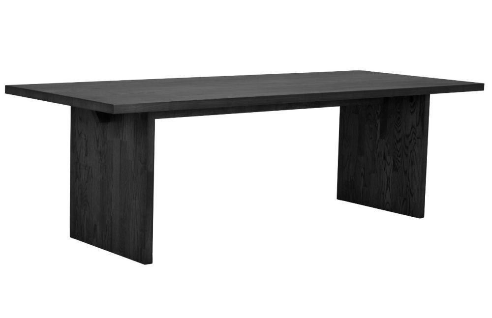 Černý dřevěný jídelní stůl ROWICO EMMETT 240 x 95 cm - Designovynabytek.cz