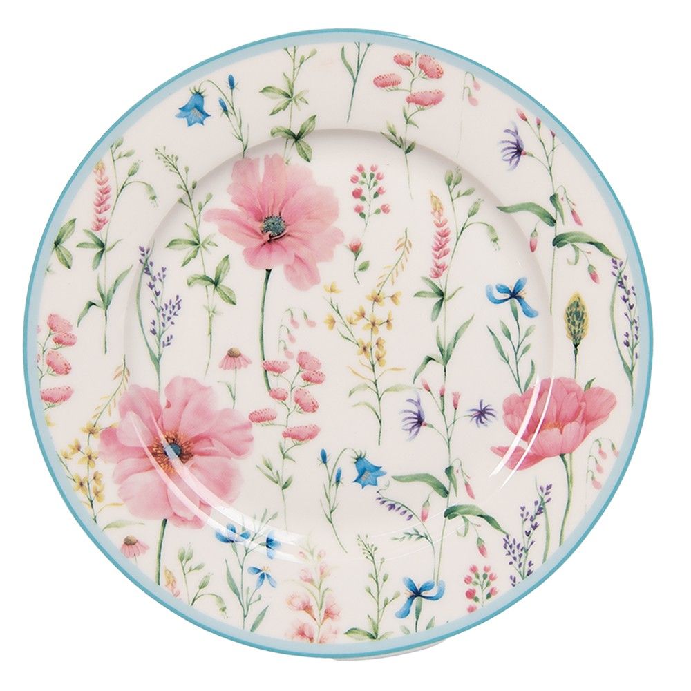Porcelánový dezertní talířek Meadow - Ø19*2 cm Clayre & Eef - LaHome - vintage dekorace