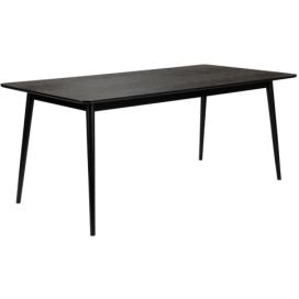 White Label Černý jasanový jídelní stůl WLL FABIO 160 x 80 cm
