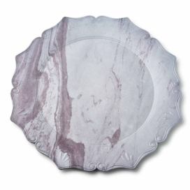 Mondex Dekorativní podtalíř Blanche IX 33 cm růžový mramor