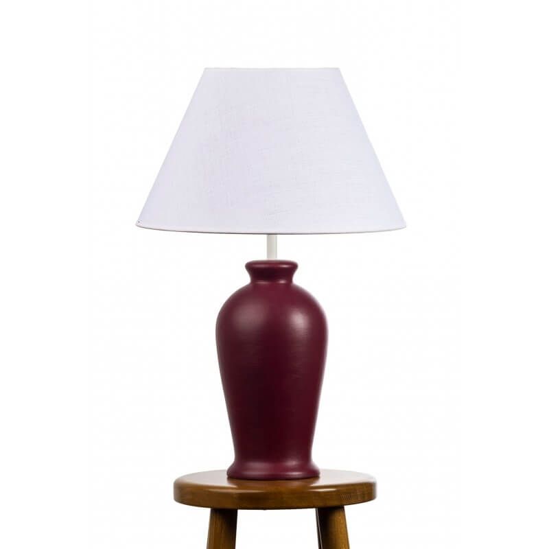 Stolní lampa keramika ERIS - bordó - Osvětlení.com