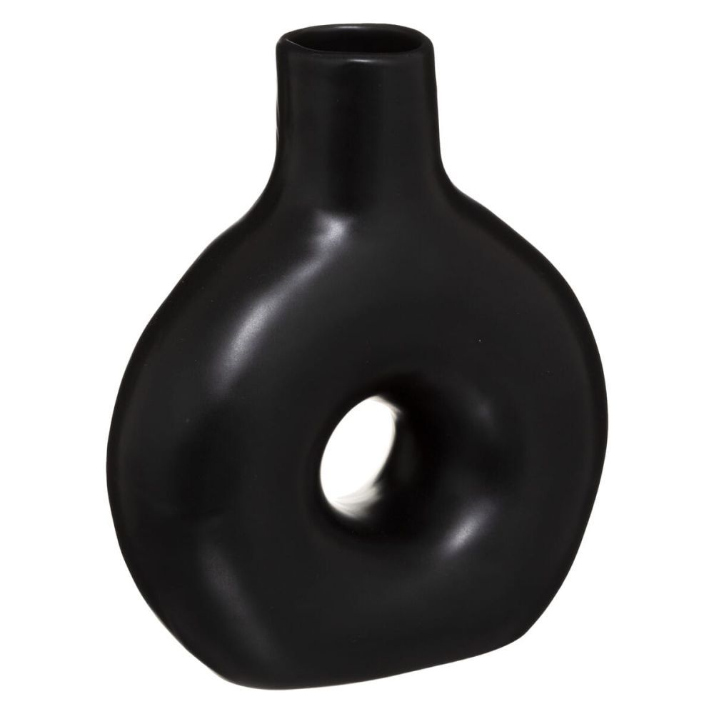 Atmosphera Keramická váza CIRCLE, 21 cm, černá - EMAKO.CZ s.r.o.