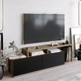 Hanah Home TV stolek Nexera 149,8 cm ořech/černý