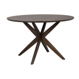 Tmavě hnědý dubový jídelní stůl ROWICO CALVERTON 120 cm