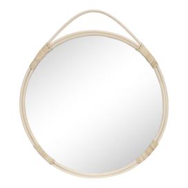 Nástěnné zrcadlo s ratanovým rámem ø 50 cm Malo – House Nordic Bonami.cz