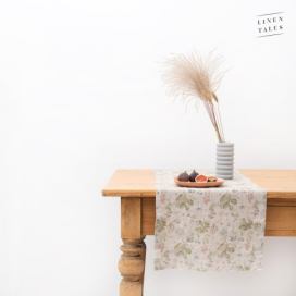 Lněný běhoun na stůl 40x200 cm Botany – Linen Tales