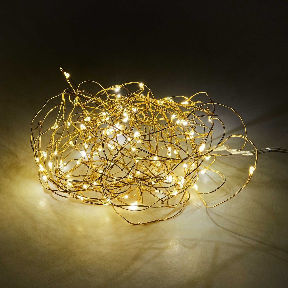 TWINE LIGHTS LED Světelný řetěz s USB 100 světel - zlatá - Butlers.cz