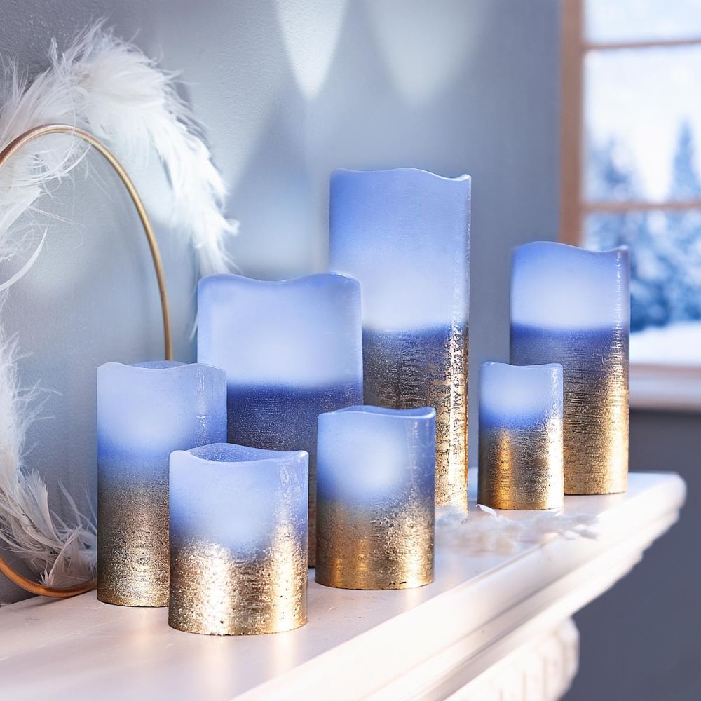 Weltbild LED Voskové svíčky Glamour, modré, sada 7 ks - Velký Košík
