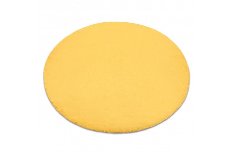 Dywany Lusczow Kulatý koberec BUNNY žlutý, velikost kruh 100 - Houseland.cz