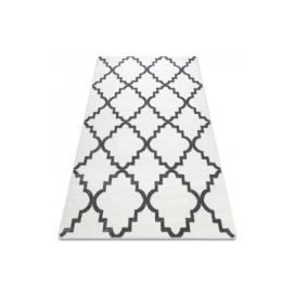 Dywany Lusczow Kusový koberec SKETCH CAMERON bílý /šedý trellis, velikost 120x170