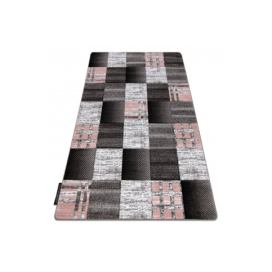 Dywany Lusczow Kusový koberec ALTER Siena čtverce mřížka šedý, velikost 120x170