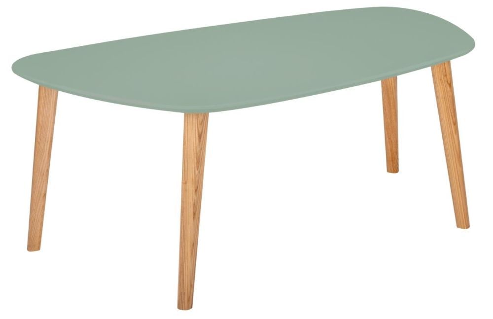 Zelený lakovaný konferenční stolek RAGABA ENDOCARP 110 x 66 cm - Designovynabytek.cz