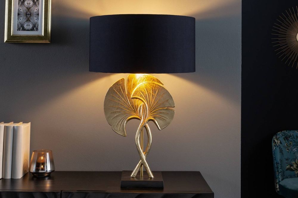 LuxD 26764 Designová stolní lampa Rashid 62 cm černo-zlatá - Estilofina-nabytek.cz