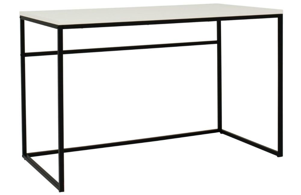Matně bílý lakovaný pracovní stůl Tenzo Lipp 118 x 60 cm - Designovynabytek.cz