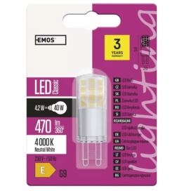 ZQ9543 EMOS LED žárovka Classic G9 4,2W/470lm 4000K