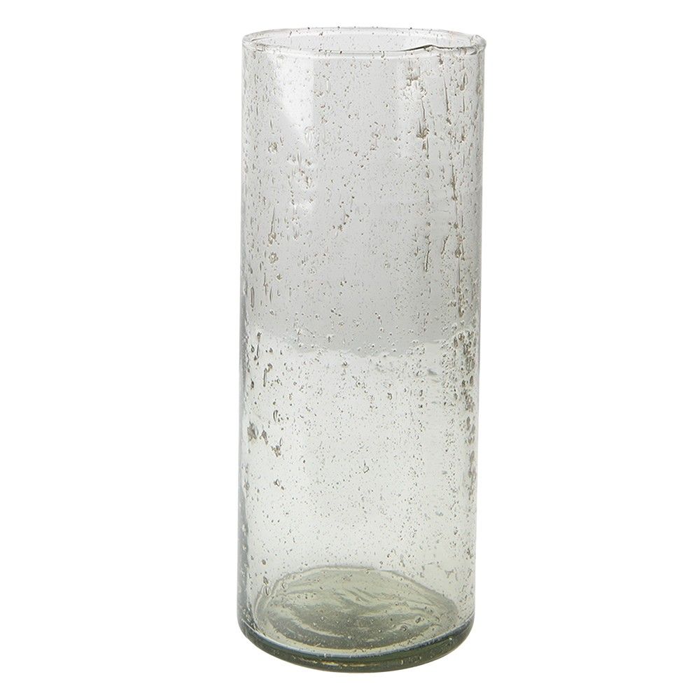 Skleněná transparentní foukaná váza Sandy - Ø 10*25 cm Clayre & Eef - LaHome - vintage dekorace