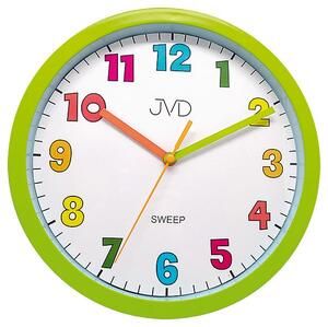 Zelené barevné tiché netikající dětské hodiny JVD sweep HA46.4 (ha46.4) - Favi.cz
