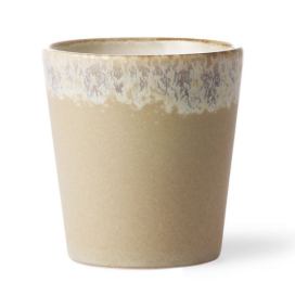 Béžový retro hrnek na kávu Coffee 70s Bark - Ø7,5*8cm / 180ml  HKLIVING