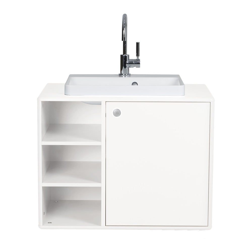 Bílá závěsná skříňka s umyvadlem bez baterie 80x62 cm Color Bath – Tom Tailor - Bonami.cz