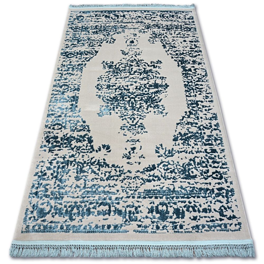 Dywany Lusczow Kusový koberec MANYAS Fegy šedo-modrý, velikost 100x300 - Houseland.cz