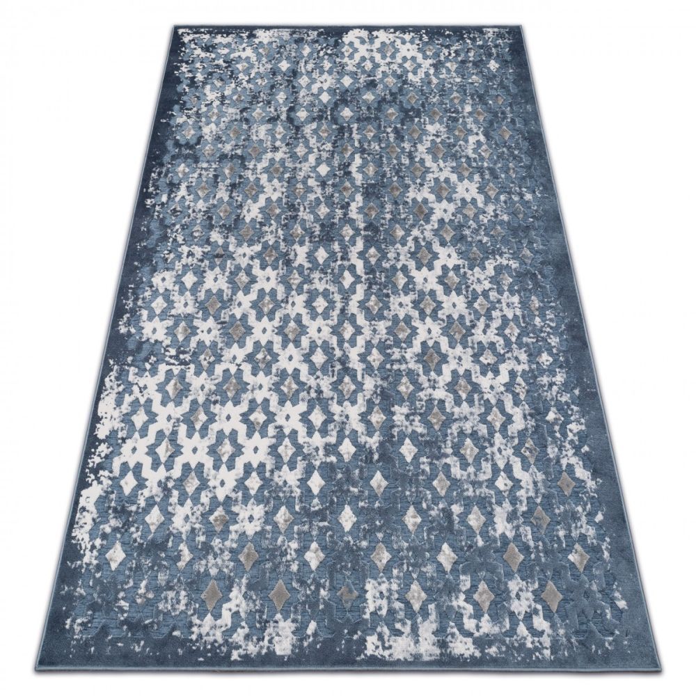 Dywany Lusczow Kusový koberec ACRYLOVY YAZZ 7006 modrý, velikost 133x190 - Houseland.cz