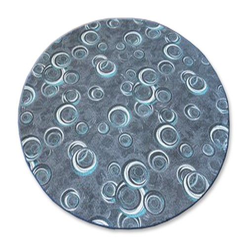 Dywany Lusczow Kulatý koberec DROPS Bubbles šedo-modrý, velikost kruh 100 - Houseland.cz