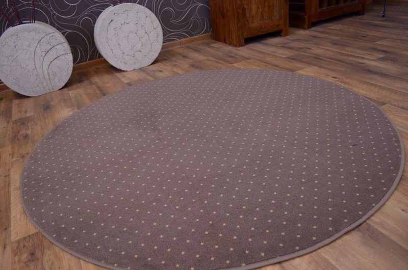 Dywany Lusczow Kulatý koberec AKTUA Breny hnědý, velikost kruh 100 - Houseland.cz