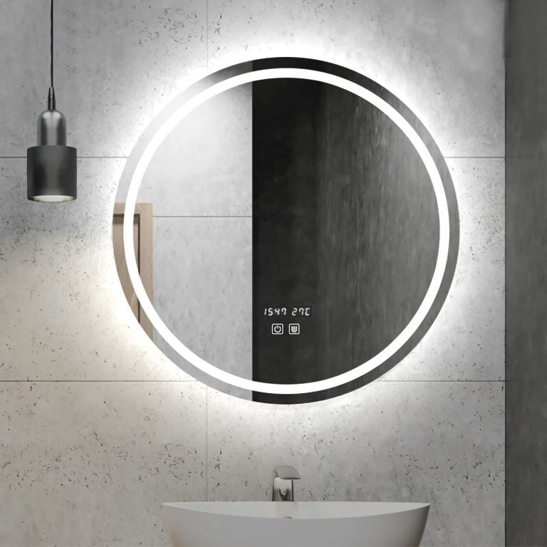 IREDA Koupelnové LED zrcadlo s osvětlením, kulaté, 70 cm - Kokiskashop.cz