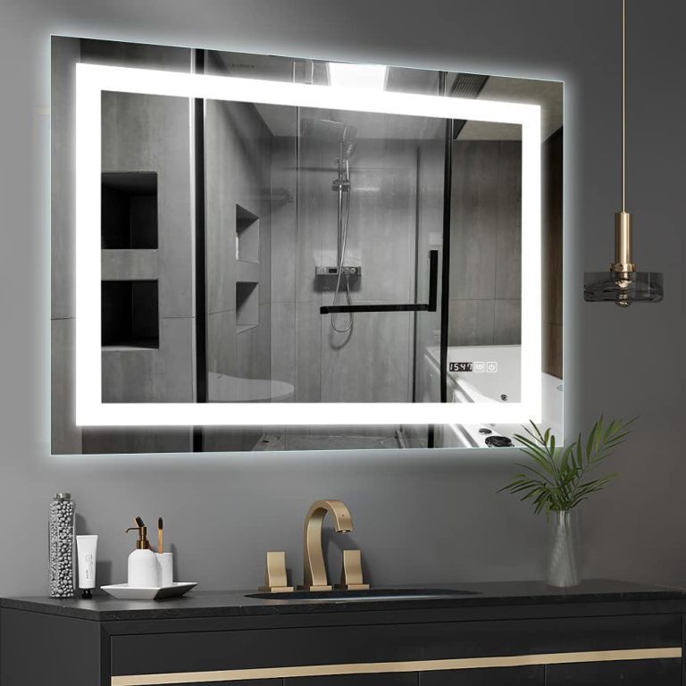 IREDA Koupelnové zrcadlo s LED osvětlením, 90 x 70 cm - Kokiskashop.cz