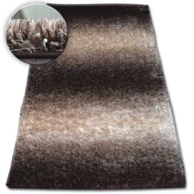 Dywany Lusczow Kusový koberec Shaggy SPACE 3D AARON hnědý, velikost 120x170