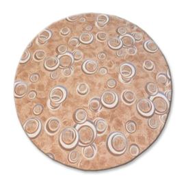 Dywany Lusczow Kulatý koberec DROPS Bubbles béžový, velikost kruh 100