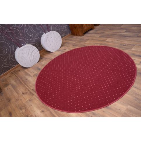 Dywany Lusczow Kulatý koberec AKTUA Breny červený, velikost kruh 100 Houseland.cz