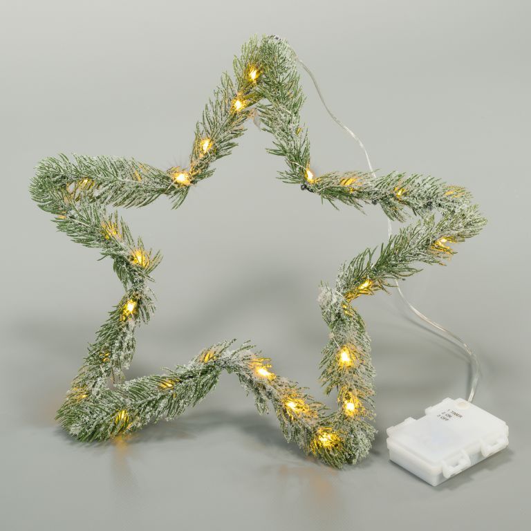 Nexos  92050 Vánoční dekorace hvězda, 40 cm, 30 LED, teple bílá - Kokiskashop.cz