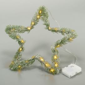 Nexos  92050 Vánoční dekorace hvězda, 40 cm, 30 LED, teple bílá