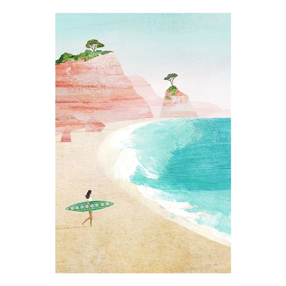 Plakát 30x40 cm Surf Girl - Travelposter - Bonami.cz